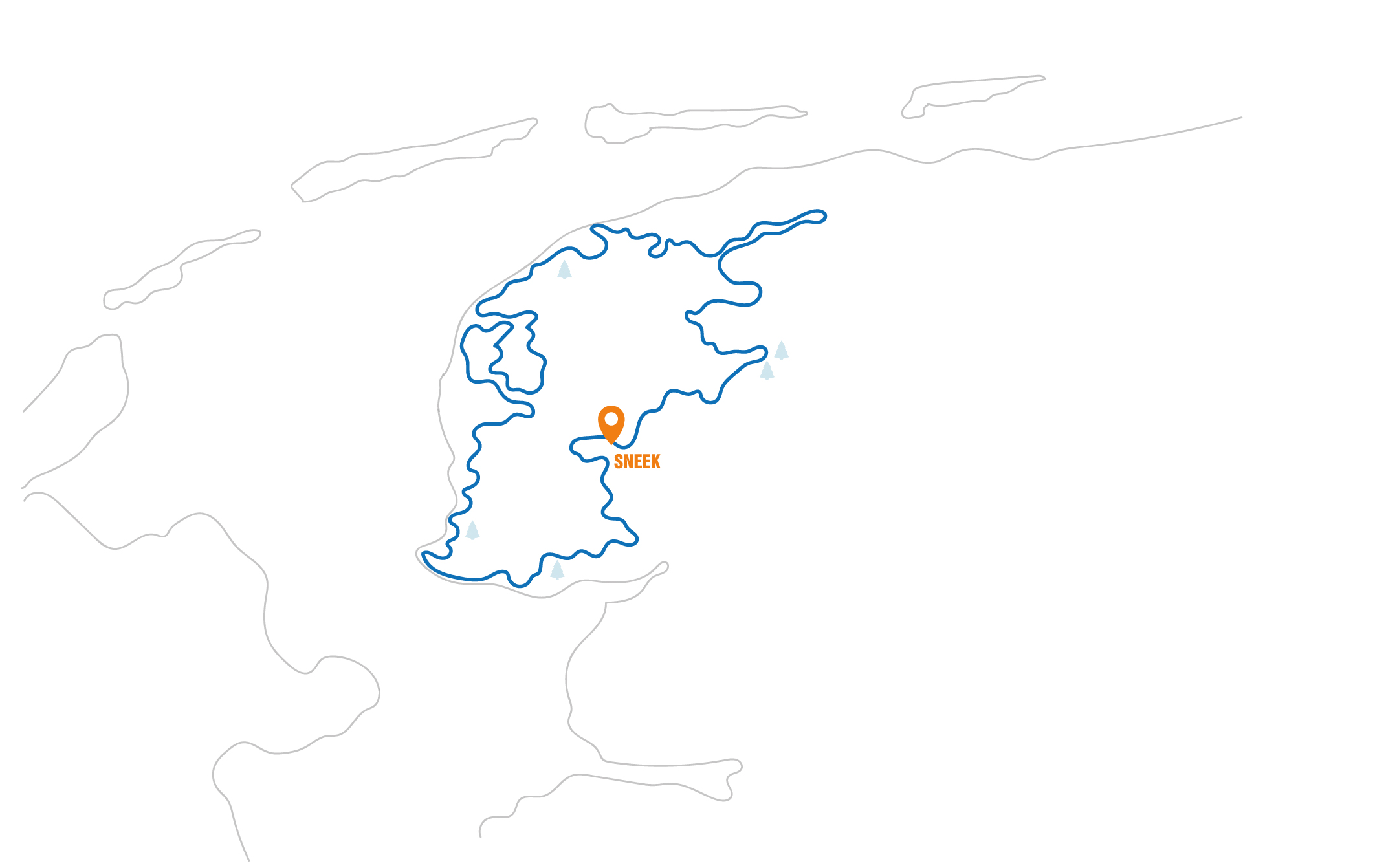 Nederland - The Frisian Eleven Cities Roadtrip Routekaart 