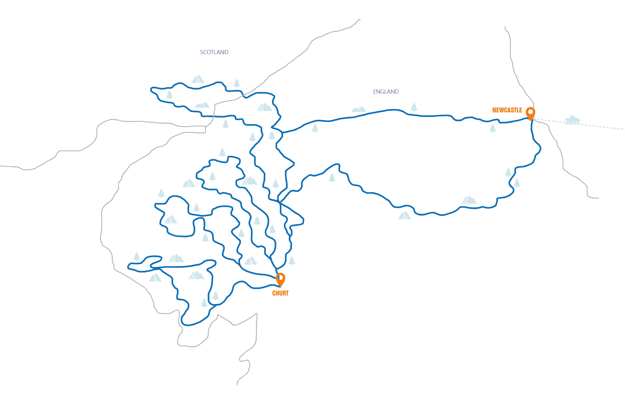 Engeland - Lake District Routekaart 