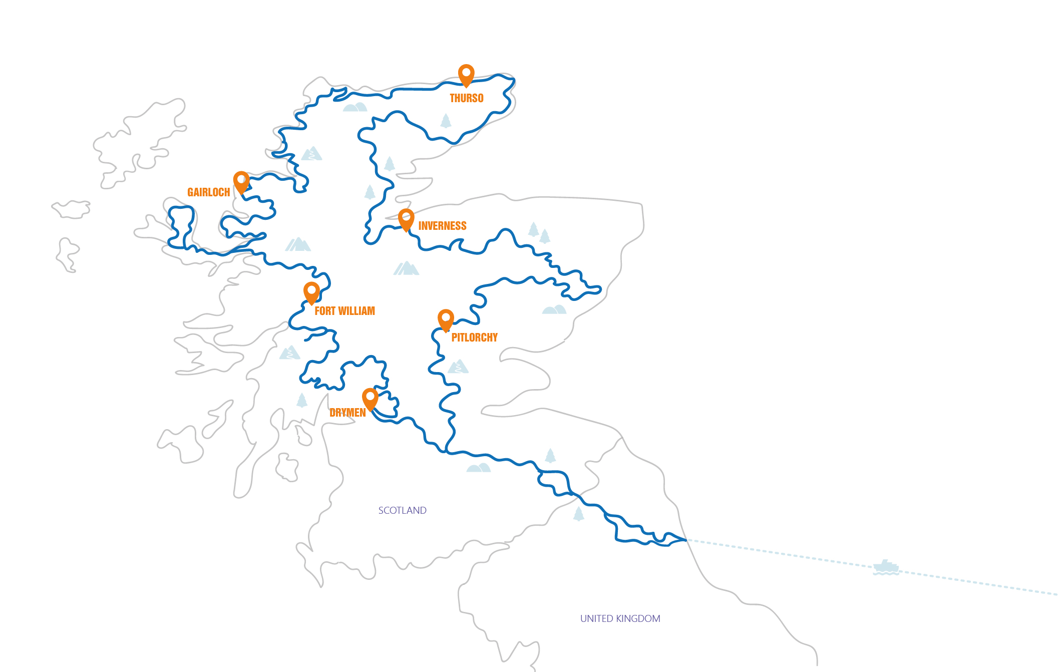 Schotland - North Coast 500 Routekaart 